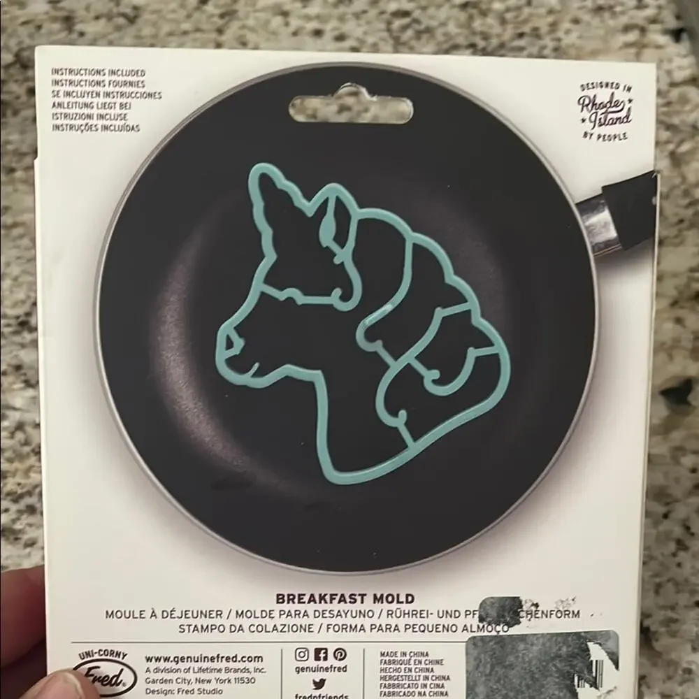 Fred Blue and Pink Unicorn Breakfast Mold